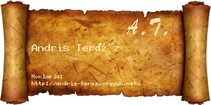 Andris Teréz névjegykártya
